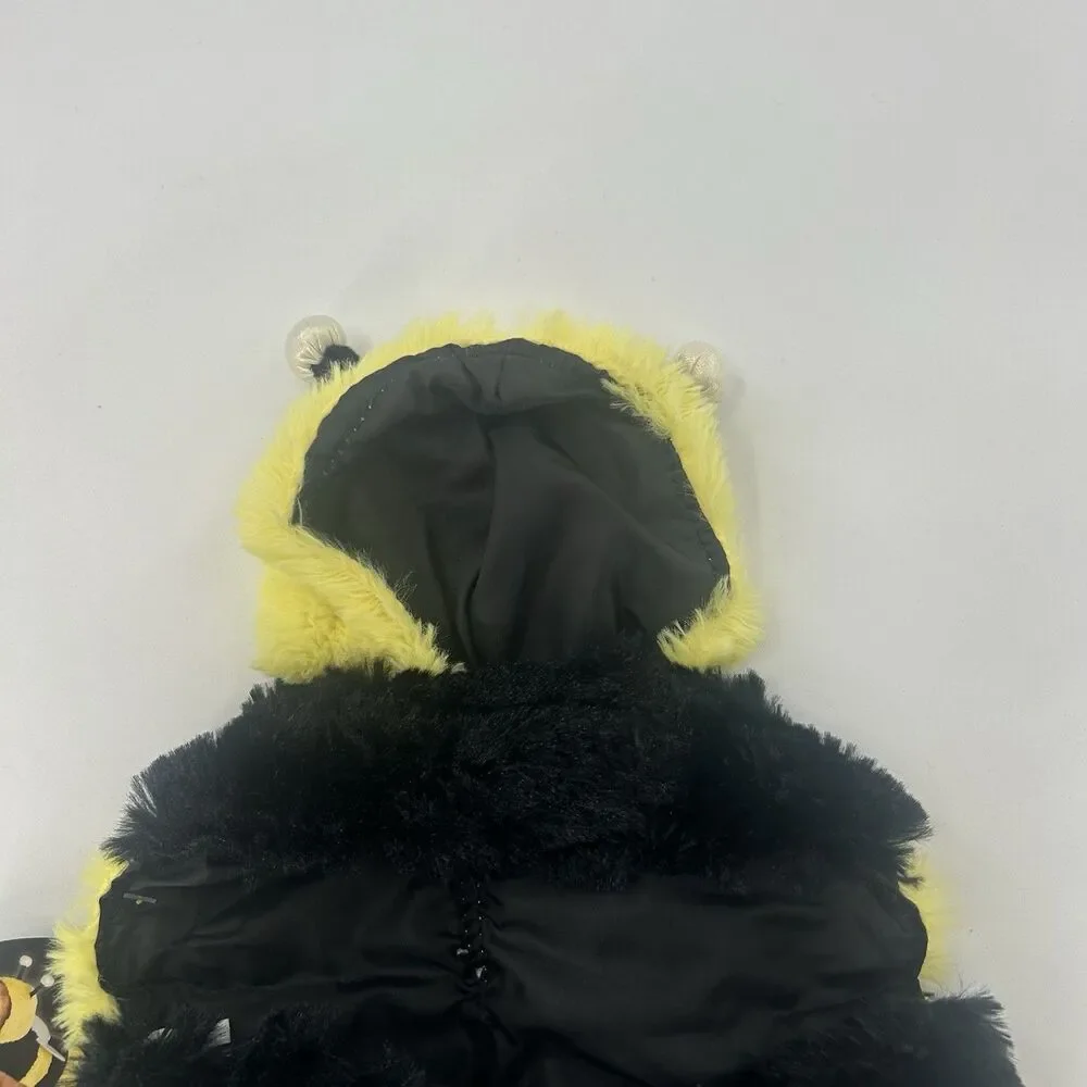 Thrills & Chills Bumble Bee Dog Cat Costume Plush Halloween Pet Outfit XS NWT
